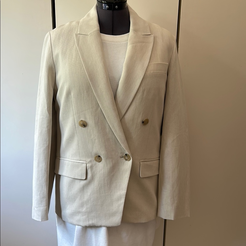 NWT VINCE LINEN/COTTON BLAZER SZ 10/12
